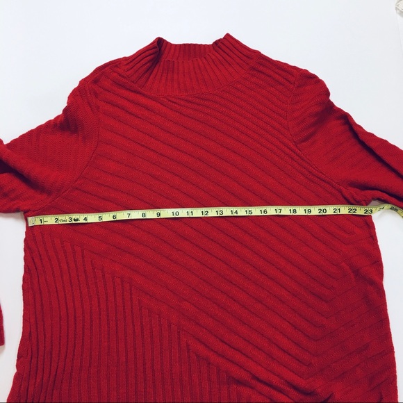 NWT Charter Club 2X red sweater - tunic length - Picture 7 of 8